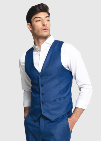 Lunardo blue classic vest