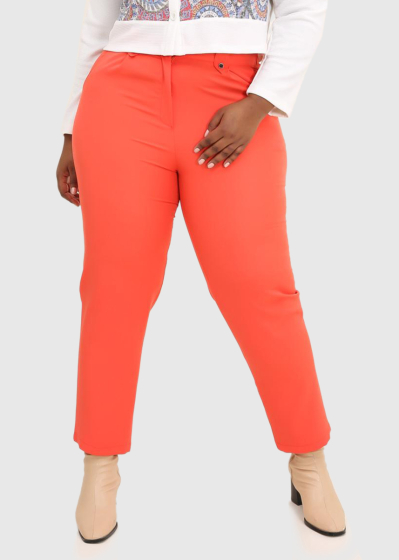 Mariana Plus Size orange women's pants
