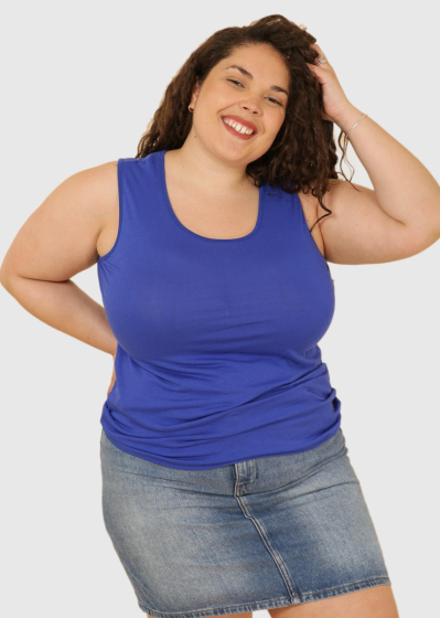 Alessa Plus Size blue women's top