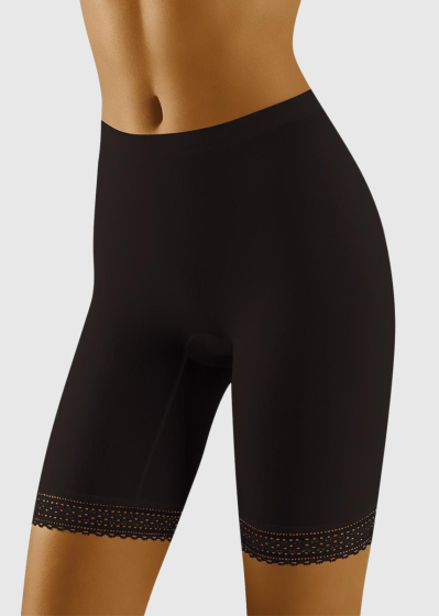 Bethania black shaping shorts with lace 