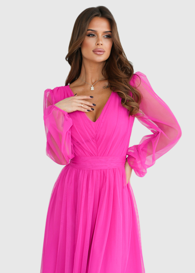 Olga pink evening dress