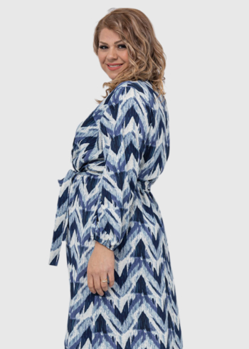 Almudena Plus Size long patterned dress 
