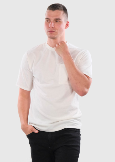 Candelario white t-shirt with pocket