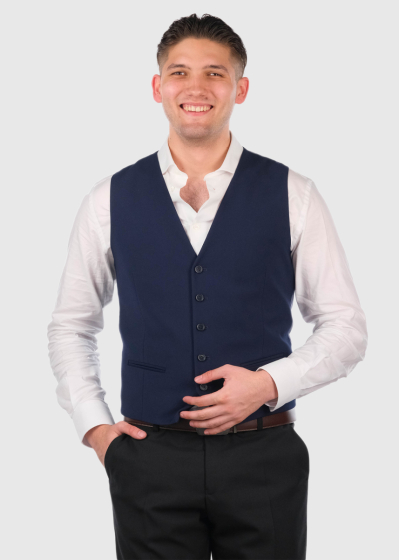 Columbano dark blue men's classic vest