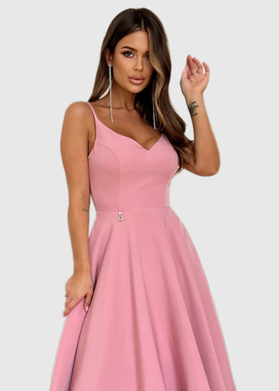 Bonafemina pink evening dress