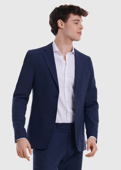 Guillermo Slim fit dark blue men's suit
