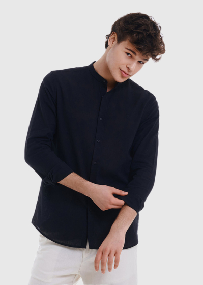 Gaspar black men's shirt