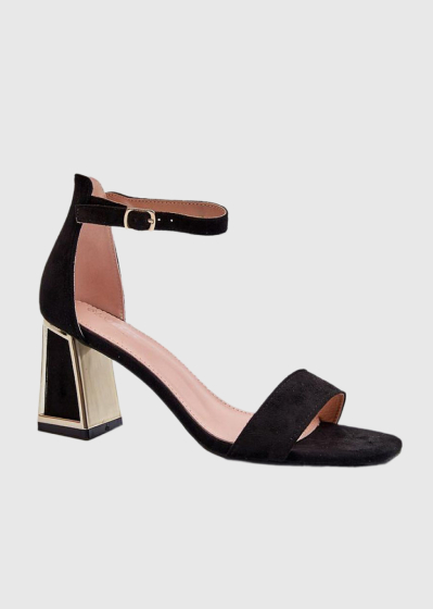 Helena black heeled sandals