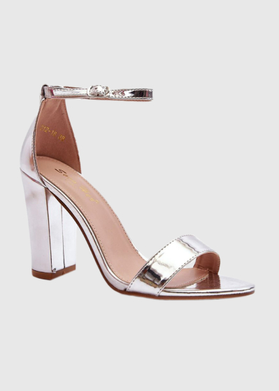 Heliodora silver heeled sandals