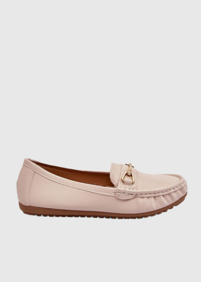 Hilda beige women's moccasins