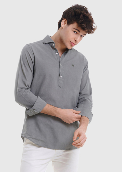 Isauro dark green long sleeve shirt