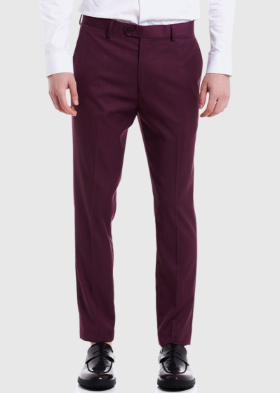 Ildefonso dark purple men's trousers with pockets