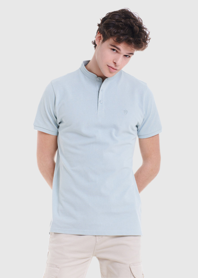 Iago light blue men's polo shirt