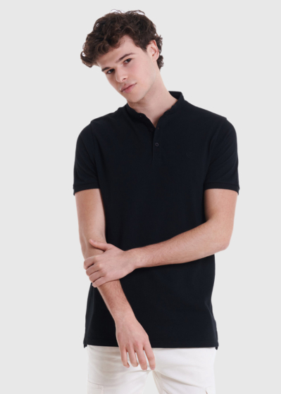Iago black men's polo shirt