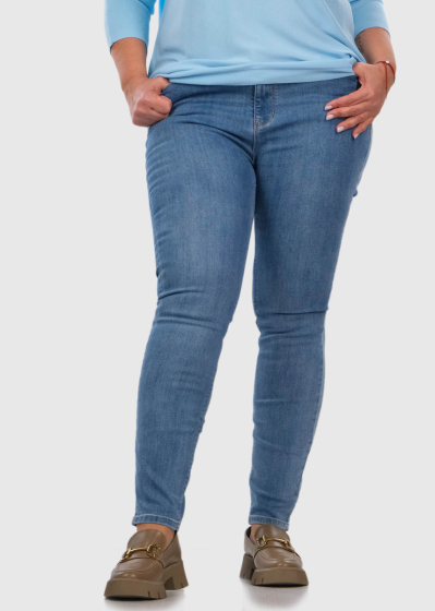 Jacinta Slim Fit синие джинсы Больших Размеров