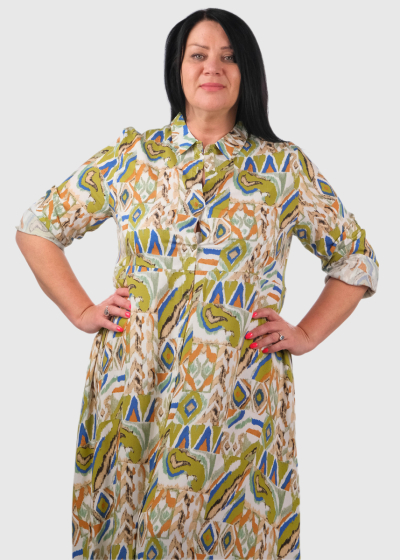 Casilda long printed dress