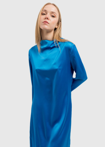 Blue long sleeve dress