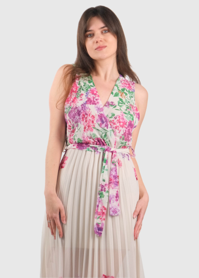 Justiniana long floral printed dress