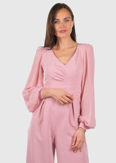 Amaranta pink long sleeve  jumpsuit