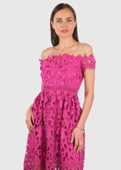 Justa pink evening dress