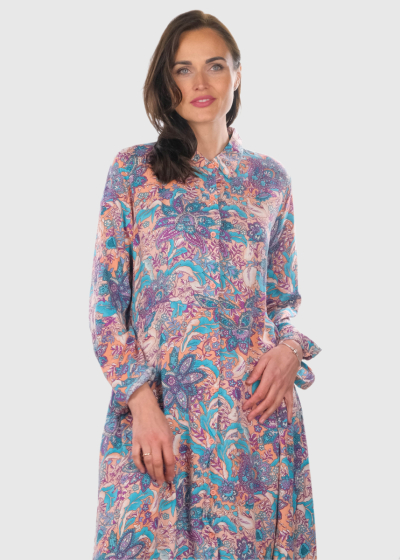 Cayetana long printed dress