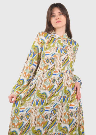 Casilda long printed dress