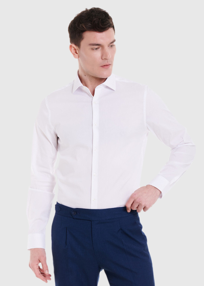 Loreto white men's long sleeve shirt