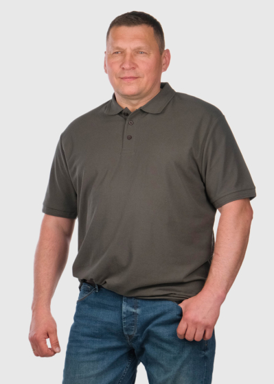 Ermanno Plus Size dark grey men's Polo Shirt