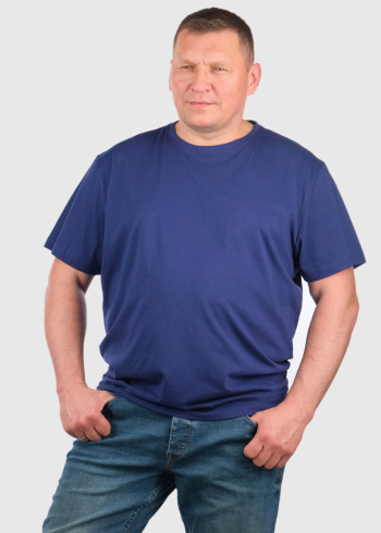 Aurelio Lielo Izmēru tumši zils vīriešu t-krekls