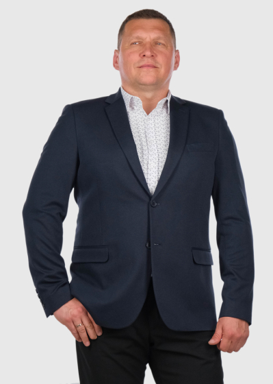 Cebrián Lielo Izmēru tumši zila vīriešu žakete