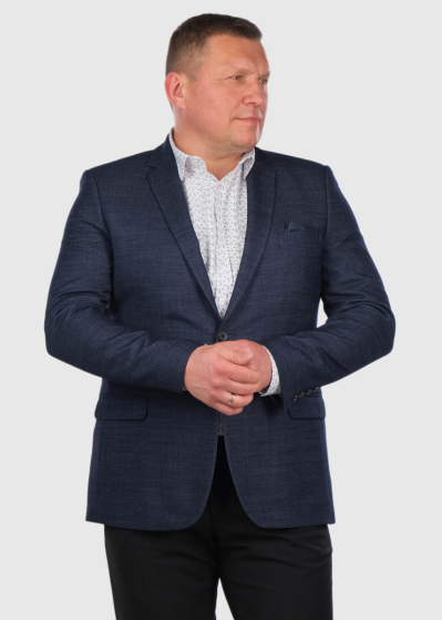 César темно-синий мужской пиджак Большого размера