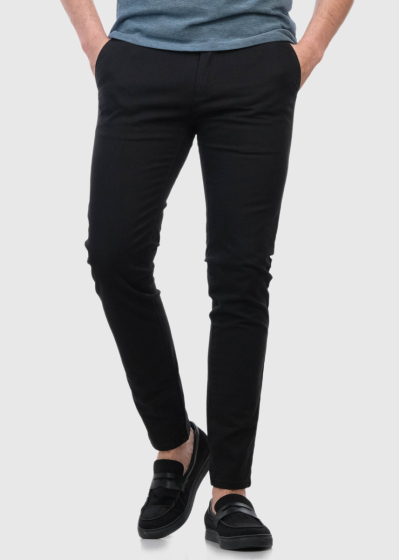 Martín black men's pants with pockets