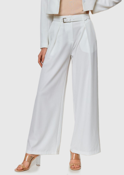 Salud white women's wide leg pants