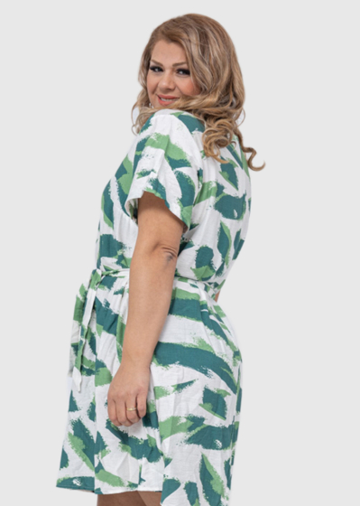 Norma Lielo izmēru pagarinātā blūze ar rakstu 