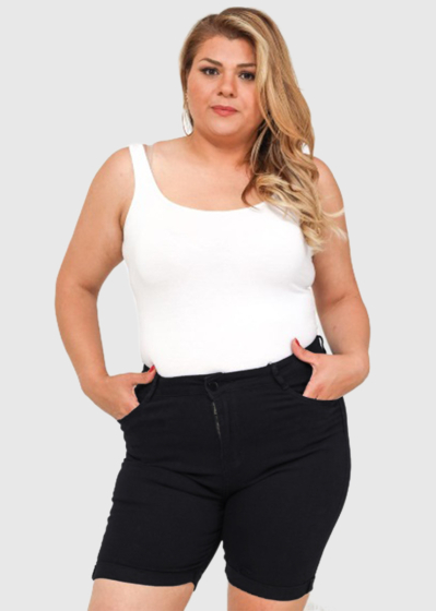 Obdulia Plus Size black womens shorts