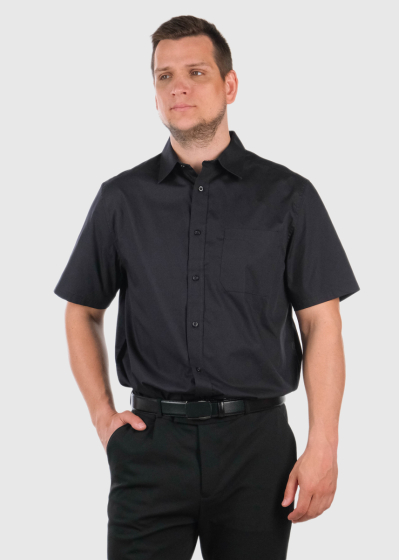 Jacinto black short sleeve shirt