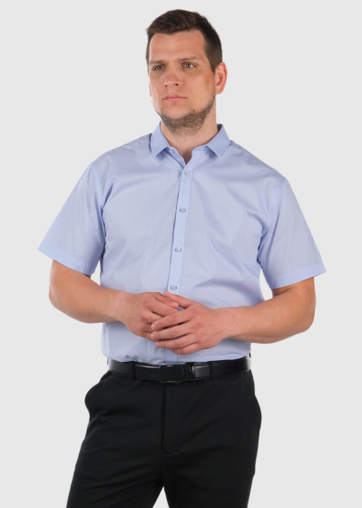 Josué Slim Fit light blue short sleeve shirt