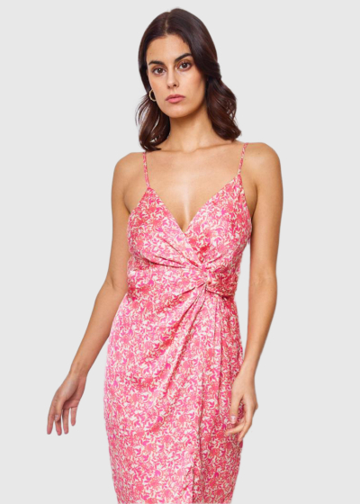 Pulqueria pink cami strap dress