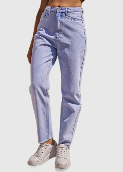 Roxana Mom Fit голубые джинсы с завышенной талией