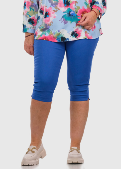 Ginevra Plus Size blue cropped pants