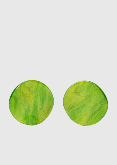 Allison green round earrings