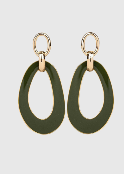 Angubin dark green earrings