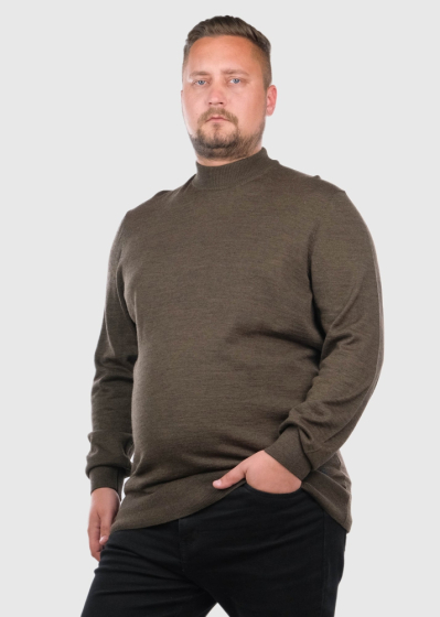 Mirko Plus Size коричневый свитер