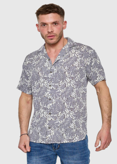 Aiden grey men's printed shirt
