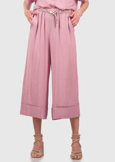 Aliana pink wide leg high-rise pants