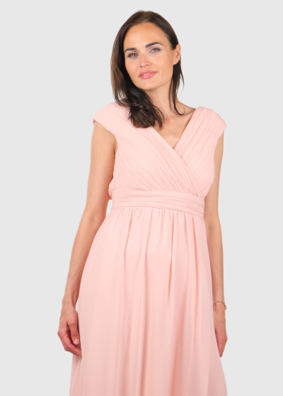 Rubina light pink long evening dress