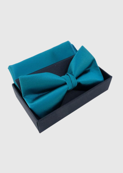 Ansat green bow tie and handkerchief