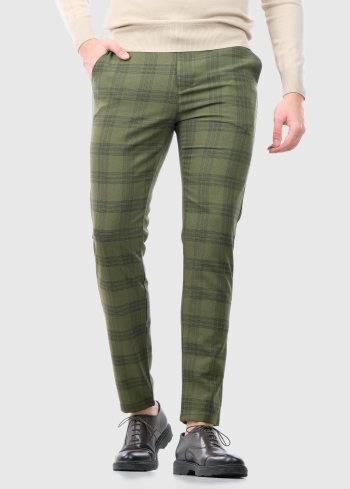 Massimo green men's checkered pants
