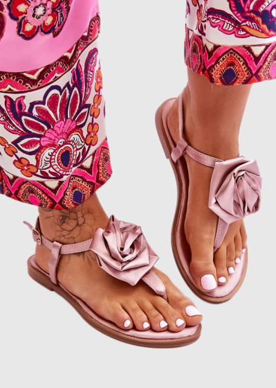 Adonica pink flat sandals