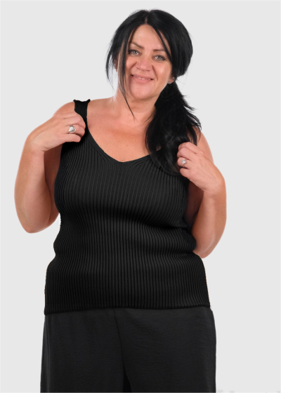 Ayush black top V-neck